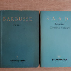 Focul - BARBUSSE / Golestan (Grădina florilor) - SAADI (2 vol.)