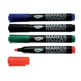 Marker permanent, grosime scriere 3 mm, varf rotund, pe baza de alcool - Verde, Daco