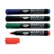 Marker permanent, grosime scriere 3 mm, varf rotund, pe baza de alcool - Verde