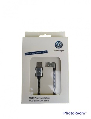 Cablu date / &amp;icirc;ncărcare usb - Mufa iPhone original Vw Volkswagen auto foto