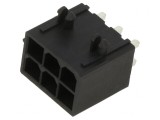 Soclu cablu-placă Mini-Fit Jr 4,2mm 6 pini 13A drept