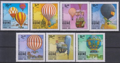 Lot de timbre cu baloane și zeppeline foto