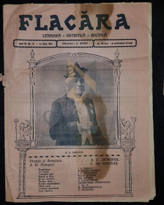BANU C. (Director), FLACARA (Literara, Artistica si Sociala), Anul III, Numarul 32, 1914, Bucuresti foto