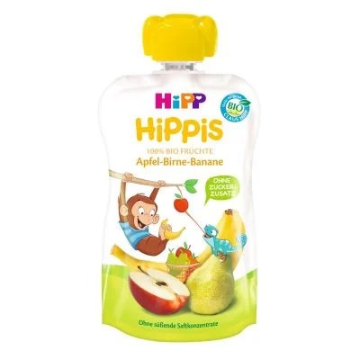 PIURE DE FRUCTE &amp;quot;HIPPIS&amp;quot; (mar-para-banana) ECO 100gr HIPP foto