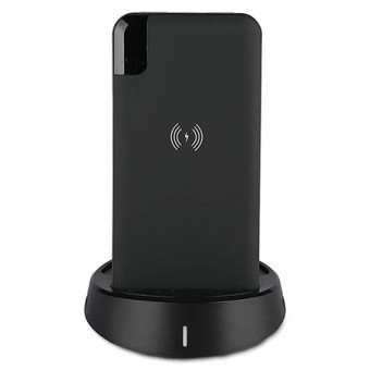 POWER BANK 8000MAH INCARCARE WIRELESS MODEL STAND - NEGRU foto