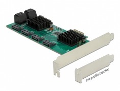 PCI Express cu 8 porturi SATA III LPFF, Delock 90072