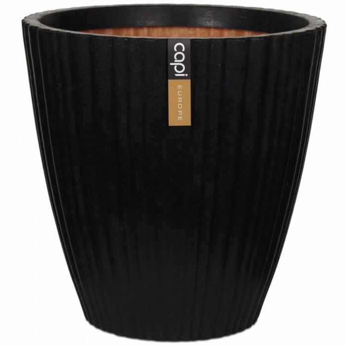 Capi Vas de plante Urban Tube, negru, 40x40 cm, conic, KBLT801 GartenMobel Dekor