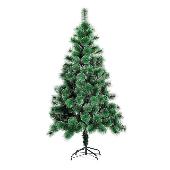 Brad de craciun artificial tip pin nins, 150 cm, suport metalic inclus, verde