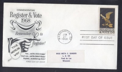 United States 1968 Presidential election FDC K.659 foto