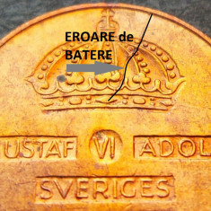 Moneda 1 ORE - SUEDIA, anul 1970 *cod 3204 A - EROARE MATRITA
