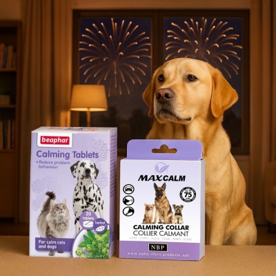 Pachet Anti-Stres Caini - Zgarda si Comprimate Calmare Beaphar foto