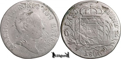 1806, 6 Kreuzer - Maximilian I Iosif - Regatul Bavariei foto