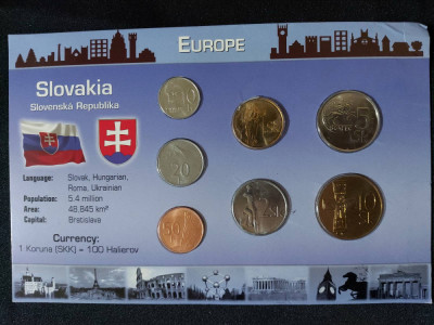 Seria completata monede - Slovakia 2002-2007 foto