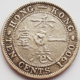 233 Hong Kong 10 cents 1900 Victoria km 6 argint, Asia