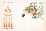 Spania 1987 - Expozitia Nationala Filatelica EXFILNA `87, Gerona, Colita, FDC, Nestampilat