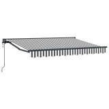 vidaXL Cort electric retractabil Antracit și Alb 2,5 x 2 m 3421111
