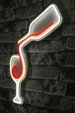 Cumpara ieftin Decoratiune luminoasa LED de perete Wine Alb 35x45x3 cm