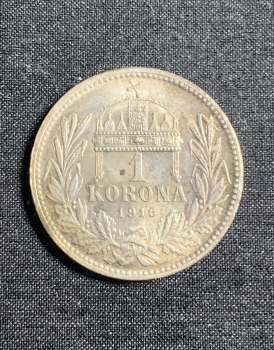 Moneda 1 coroana 1916 Austo Ungaria argint