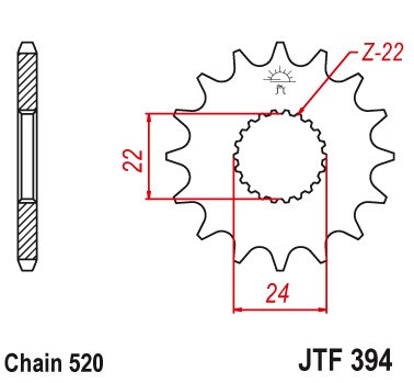 Pinion fata 13 dinti pas lant 520 - Aprilia AF1 Futura - Classic - ETX - Red Rose - RS Extrema - RX 2T 125cc - ATV Can-Am DS 450cc foto