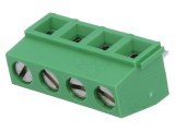 Regletă Conexiuni PCB 90&deg; 4 Piste 5mm 13,5A