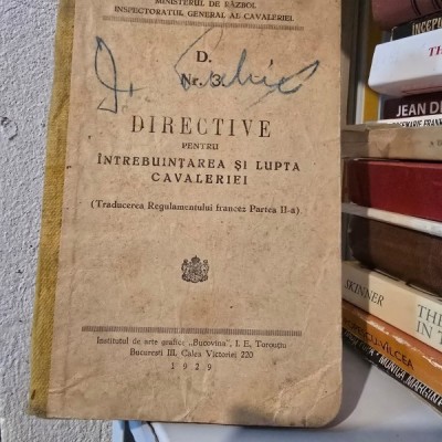 Directive pentru intrebuintarea si lupta cavaleriei foto