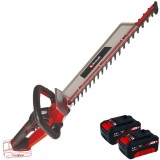 Einhell GP-CH 18/61 Li BL PXC + Twinpack - Masina de tuns gard viu 67 cm + Set 2 acumulatori Li-Ion 18 V 4 Ah