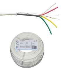 Cablu de alarma 4 fire ecranate, cupru integral, 100m - eRaya AL10422-100