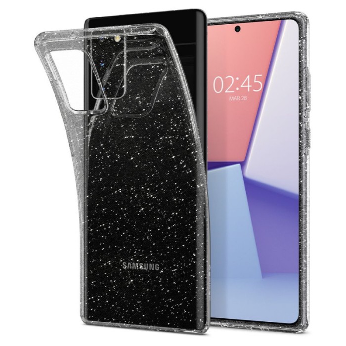 Husa TPU Spigen Liquid Crystal Glitter pentru Samsung Galaxy Note 20 N980 / Samsung Galaxy Note 20 5G N981, Transparenta ACS01416