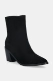 Answear.LAB cizme din piele intoarsa culoarea negru, cu toc drept