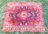 Cuvertura persana veche, vintage, anii 60-70, 142cmx 186cm