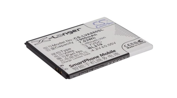 Cameron Sino 1900mAh Lenovo A880,A889,A388t,A916,A916 5.5&quot; Baterie
