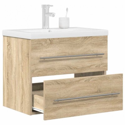 vidaXL Set mobilier de baie, 2 piese, stejar sonoma, lemn prelucrat 3324965 foto