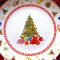 FARFURIE FRUCTIERA PLATOU PORTELAN LEINER DECOR DE IARNA CU BRAD DE CRACIUN 26.5 CM