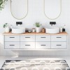 VidaXL Blat de baie, 200x60x(2-4) cm, lemn masiv netratat