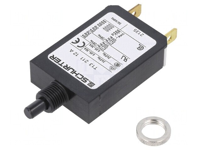 &Icirc;ntrerupător de supracurent 12A SPST IP40 240VAC 28VDC
