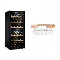 Klarstein Barossa 102 Duo, set de frigider de vin, 2 zone, 102 fl. raft de sticla pentru vin foto