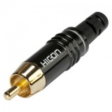 Conector de lipit metalic RCA tata, HICON HI-CM06-NTL