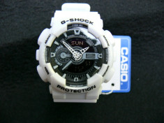 CEAS SPORT CASIO G-SHOCK GA-110 WHITE BAND BLACK FACE-NOU-BACKLIGHT-MODEL 2019 foto