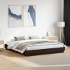 Cadru de pat, negru, 200x200 cm, lemn prelucrat