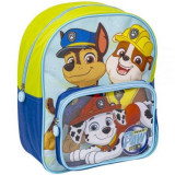 Rucsac Paw Patrol cu buzunar transparent, 25x30x12 cm, Cerda