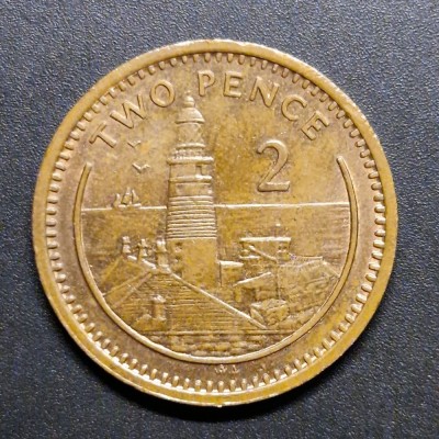 Gibraltar 2 pence 1994 foto