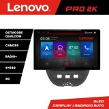 Navigatie Citroen C1 Peugeot 107 Toyota Aygo 2005-2014 Lenovo PRO 4+64 13 inch 2K android 4G DSP gps internet KIT-C1 v2 CarStore Technology