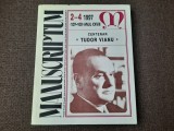 Revista Manuscriptum Nr 2 &ndash; 4 din 1997 ( centenar Tudor Vianu ) RF18/4