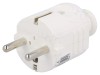 Conector Alimentare AC PCE 230V 16A Alb cu Impamantare 3 Pini IP20