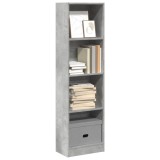 vidaXL Bibliotecă, gri beton, 40x24x143 cm, lemn prelucrat 857786