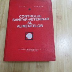 GAVRILA POPA--CONTROLUL SANITAR-VETERINAR AL ALIMENTELOR - 1974