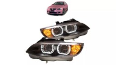 Far faruri BMW E92 E93 NFL Xenon 3D Angel Eyes negru NOU