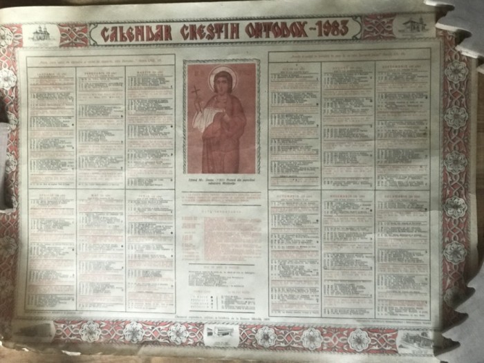 Calendar Crestin Ortodox 1983