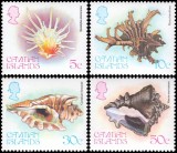 Insulele Cayman 1980 - Cochilii, fauna marina, serie neuzata