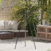 Treppied pentru foc de tabără Negru 92 x 92 x 151.5 cm Oțel